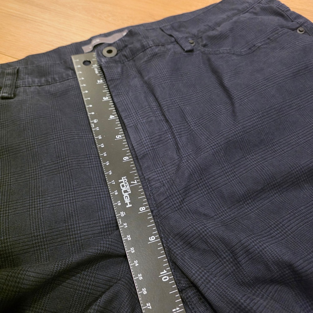 Vince Mens Navy Blue Plaid Trousers 5 Pocket Straight Leg Pants Size 38 Made USA - Picture 5 of 11